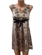 ODD MOLLY size 1 - S 100% SILK tunic shirt top blouse pink floral embroidered