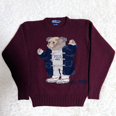 Vintage 90's Polo Ralph Lauren Polo Bear Sweater Grandpa RL'92
