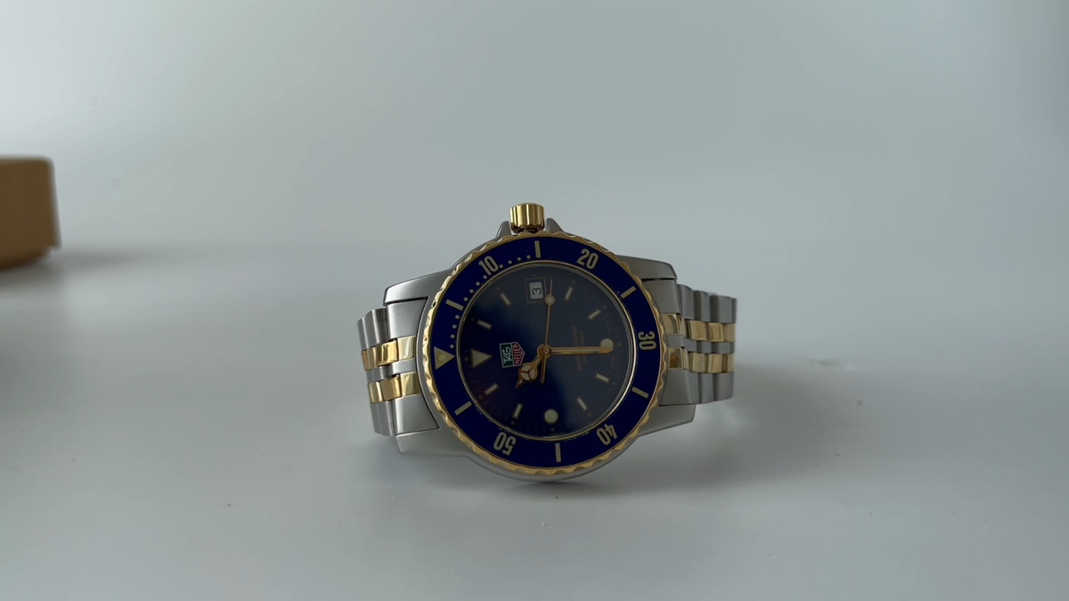Tag Heuer WD1223-G-20 Quartz Blue Gold 1500 Professional 36 Tag Heuer WD1223-G-20 Quartz Blue Gold 1500 Professional 36