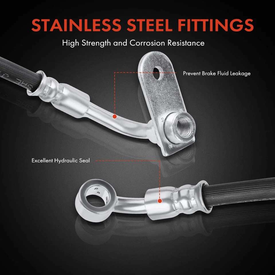 Manguera hidráulica de freno delantera izquierda y derecha 2 piezas para Chevrolet Tracker 99-04 Suzuki Foto 4 de 4