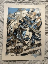 SIGNED Tyler Stout Herja Blue Printer's Proof 1/1 Edition Art Print Poster LE