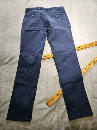 Massimo Dutti Pants Mens 32 Blue Straight Leg Lightweight Stretch Casual - Picture 11 of 13