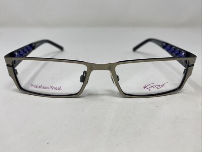 Kxoll Italy KK264 Col.2 52-16-135 Gray/Black Full Rim Eyeglasses Frame 8437