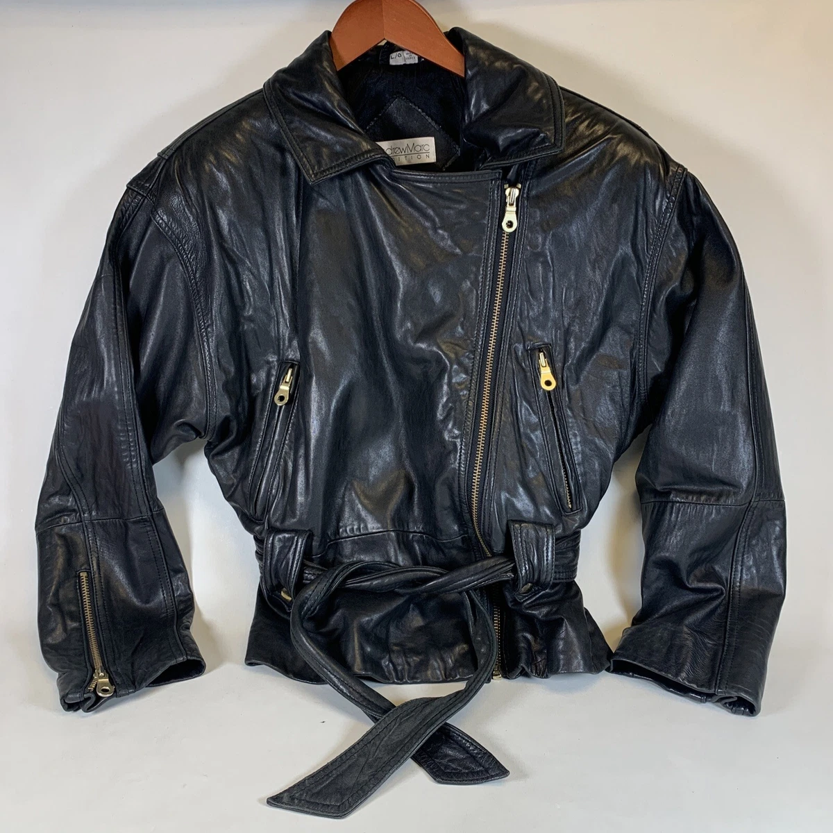 Marc Jacobs Runway Motorcycle Lamb Skin Jacket Size Large Wear Tear Inside