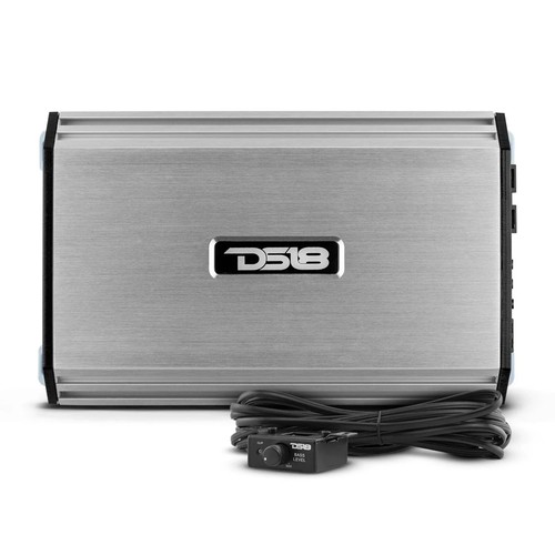 DS18 S3500.1D 3500 WATT MONOBLOCK CLASS D AMPLIFIER CAR SUB AMP 1 CHANNEL SILVER
