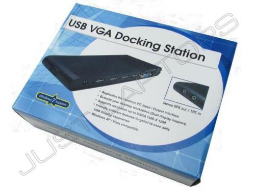 New Hypertec USB 2.0 Docking Station Port Replicator w/ VGA for Gateway Laptop