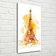 Wand-Bild Kunstdruck aus Acryl-Glas Hochformat 70x140 Sommer in Paris