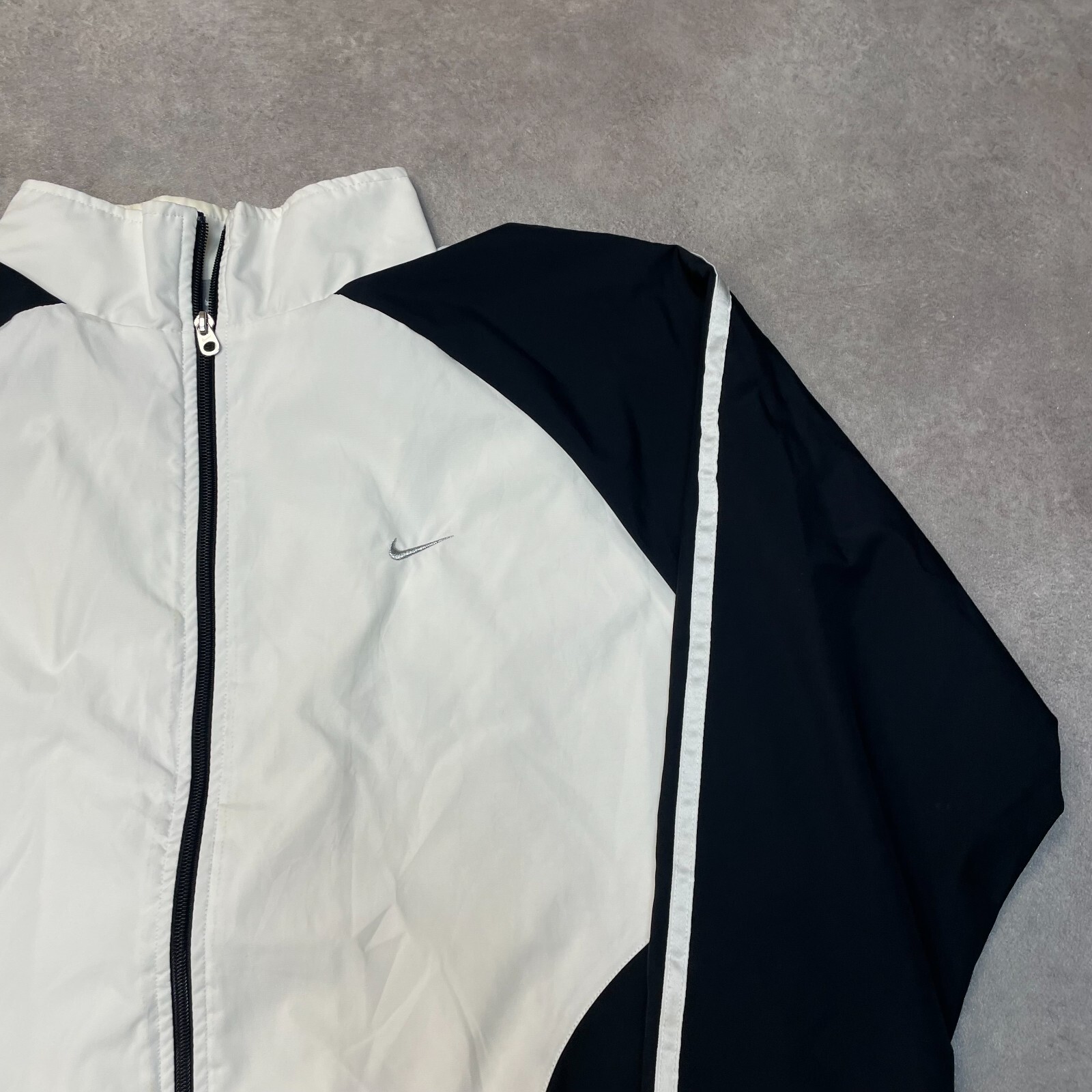 Nike Track Jacket Womens Vintage 90s Full Zip Small Swoosh Windbreaker White 2XL image 2