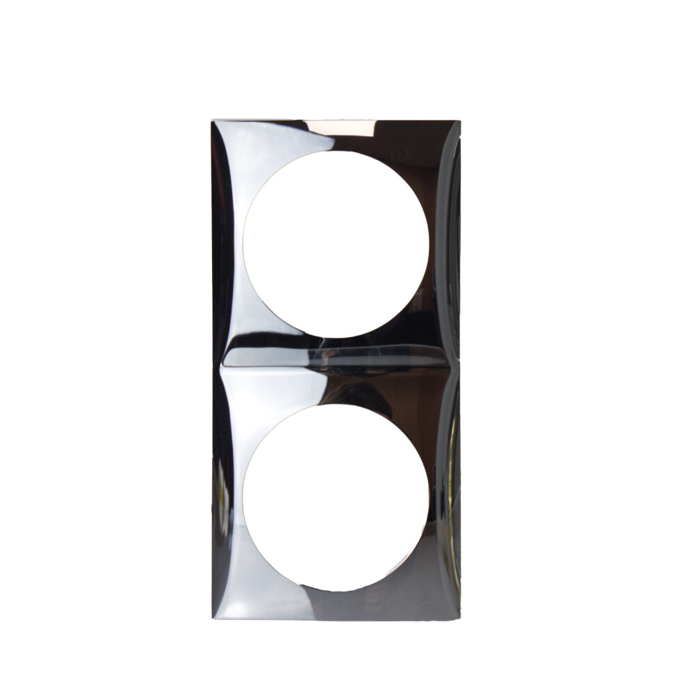 Berker 'Flow Design' Double Frame in Gloss Chrome W4 21246G