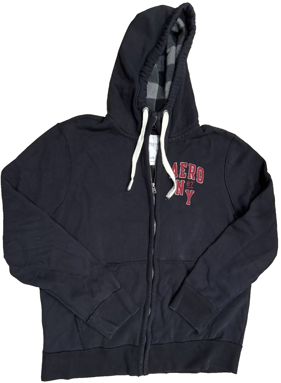 Aeropostale Jacket New York 87 XL Black Skater Y2k Indie 2000s