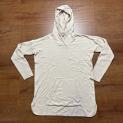 Philosophy Hoodie M Ivory Rose Pullover Sweater Minimal Modern