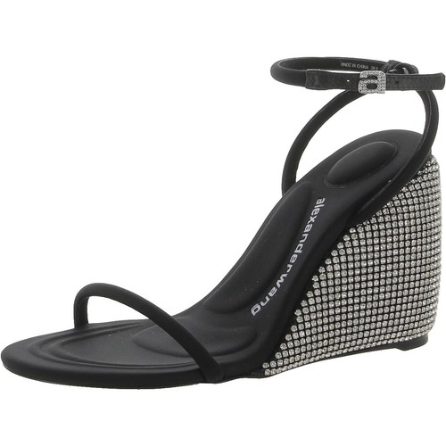 ALEXANDER WANG Womens Black Crystal Delphine 85 Stiletto  display picture 1