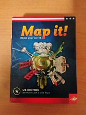 MAP IT Know Your World US Edition Card Game Landmarks Latitude Longitude