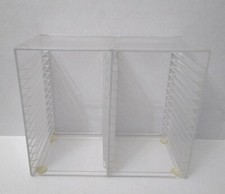 Vintage 1993 U.S. Acrylic Inc. Clear 30 CD Holder Rack Storage