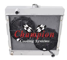 2 Row Aar Champion Radiator2 10 Fans-1970-1972 Dodge Dart Small Block V8 Eng