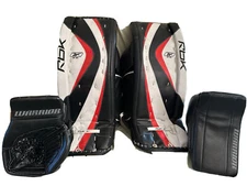 Warrior Ritual GT Blocker & Glove FULL RIGHT  Senior w/ RBK 32” Lefevre leg pads