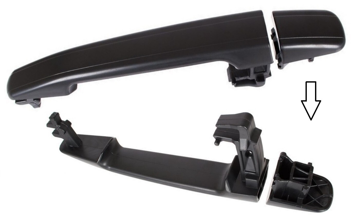 Poignée de porte extérieure arrière cassée Mercedes ML W163 : pièce de rechange ABS noir