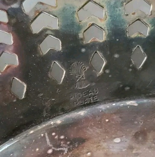 Vintage Rideau Plate Silverplate EPC Pierced Edge Compote Butter Server