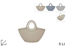 BORSA BORSETTA MARE SPIAGGIA IN PLASTICA TRAFORATA SHOPPING 32X14H24