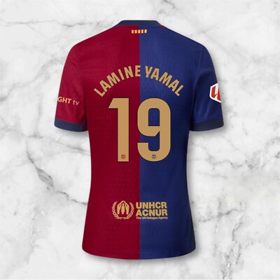 LAMINE YAMAL アマル 19 バルセロナ✕トラビス コラボ 半袖シャツ バルセロナ✕トラビス コラボ アマル 19番 半袖 ユニフォーム