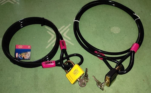 Fahrradschloß Sicherheitskette ummanteltes Stahlseil Schloss ABUS NOX T84/40 NEU