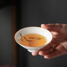 1Pc Chinese Ceramic Teacup Hand Painted Flowers and Birds Cup Porcelain Tea Set