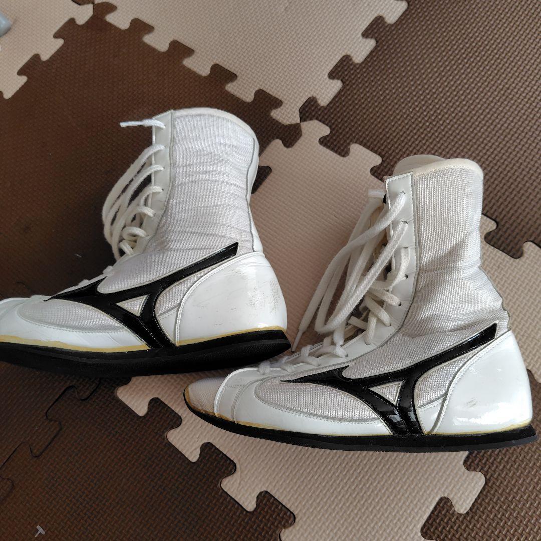 MIZUNO Boxing Shoes White Black Line Finisher MID 21GA2310
