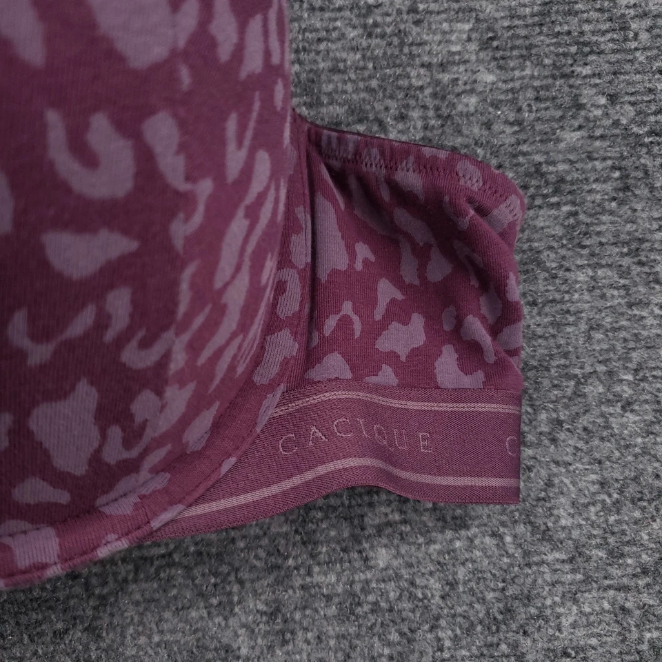 Sujetador Cacique Mujer 44D Rojo Leopardo Boost Plunge Push Up Cobertura Completa Con Aros Foto 4 de 4