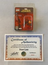 SDCC 2017 LEGO Deadpool Duck Mini Figure Signed By Stan Lee & Rob Liefeld W/coa