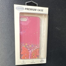 Pink Glitter Butterfly Shockproof Case for iPhone SE 2020 8 7 Hard Cover