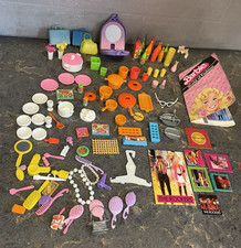 Vintage Barbie Lot of 106 Accessories Kitchen Food Hair Rocker World of Fashion
