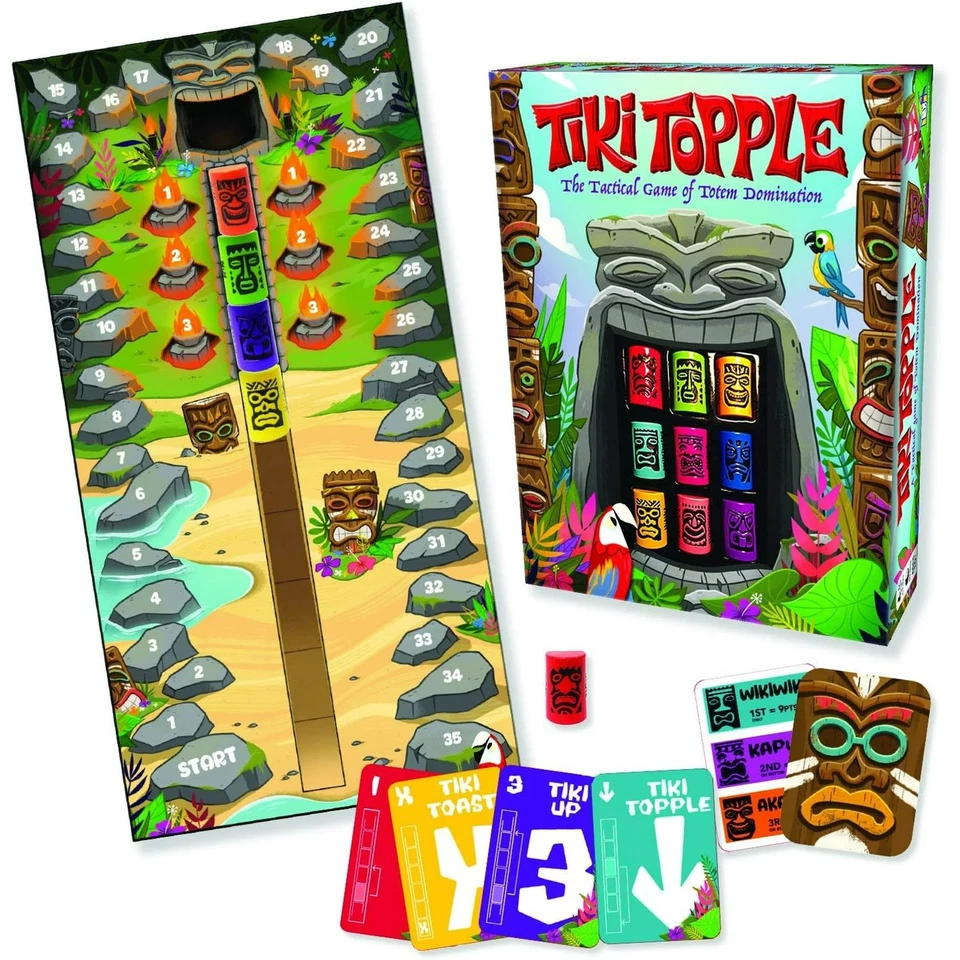 Tiki Topple Board Game by Ceaco - Image 3 of 3