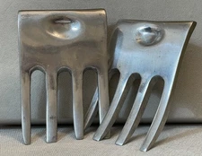 Vintage Cast Aluminum Salad Claws Mid Century Modern / Brutalist / Danish