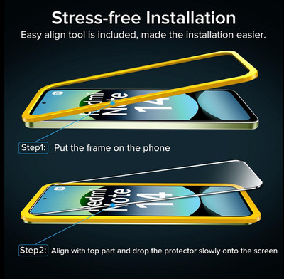 ivoler Pack 4 Protective Glass compatible with Redmi Note 14 4G