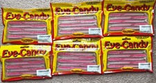Northland Tackle Eye-Candy 6” Nightcrawler Fishing Lure - Lot Of 6 - Pink Silver