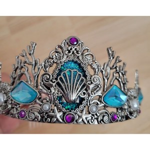 Disney Little Mermaid Tiara Crown Gemstone Rhinestone Princess Costume Dressup