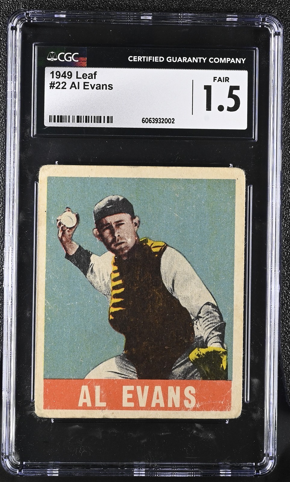 Al Evans #22 Baseball Cards 1948 Leaf trading card — raw and PSA graded price guide