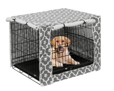 Pethiy Dog Crate Cover Polyester Universal Fit Wire Crate - Gray 36 inch