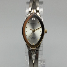 Armitron Now Diamond Womens Watch 18mm Silver Gold Tone Bangle 75/9025G 7"