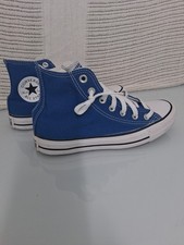 Converse Chuck Taylor All Star Hi Shoes Blue Canvas Womens Size 7
