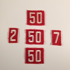 Vintage Boy Scouts of America BSA Red and White Unit Number Patches 50 2 7 Lot 5