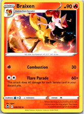 Braixen Uncommon SWSH12: Silver Tempest 026/195 NM