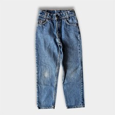 Vintage Levi's 550 Relaxed Fit Slim Fit Orange Tab Jeans Boy Girl 9 USA