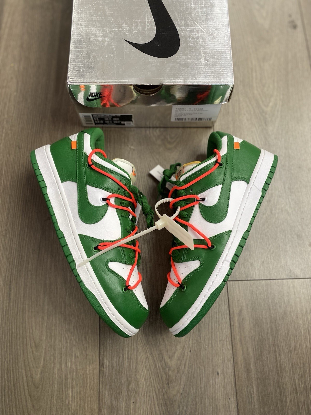 OFF WHITE X NIKE Taglia 11 Nike Dunk Low x OFF WHITE verde pino 2019