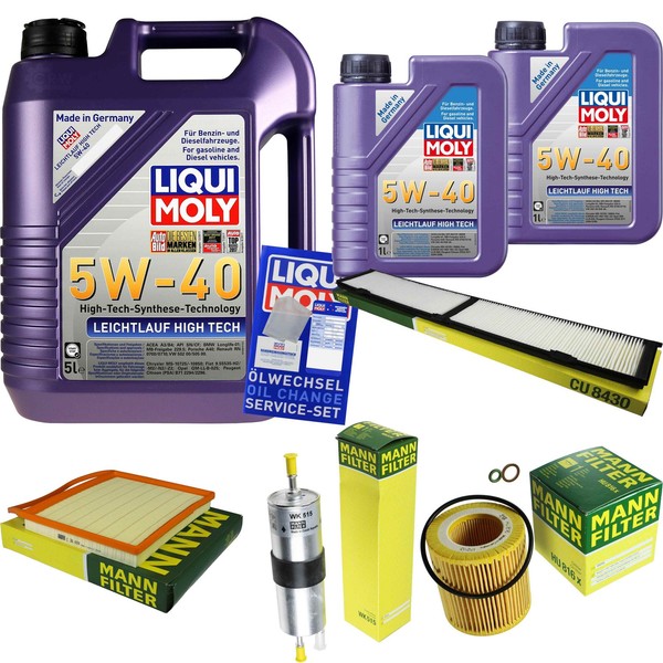 Mann Inspektionspaket 7L Liqui Moly 5W-40 FüR BMW 3Er Cabriolet E93 335I E92-image