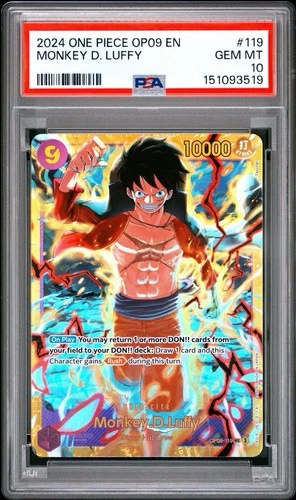 2024 One Piece Monkey D Luffy SEC OP09-119 Emperors in the New World PSA 10