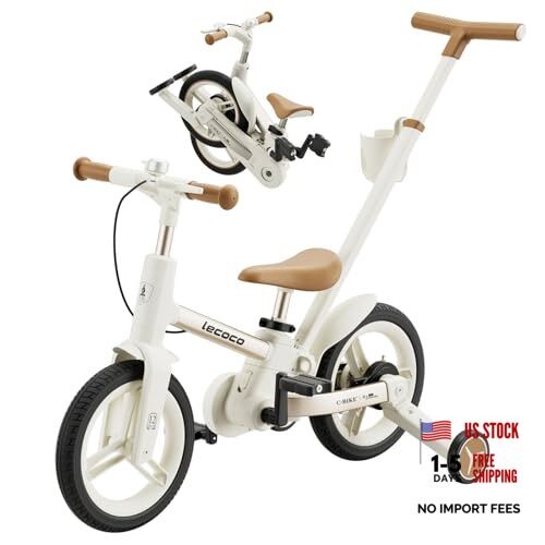  Upgraded Toddler Bike with Push Handle 6 in 1 for Kids, Bal