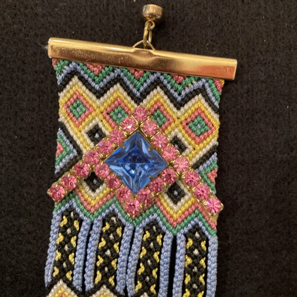 "Pulsera gitanos debutantes amistad estrás puño tejido a mano 2"" multicolor" Foto 3 de 4