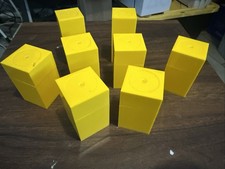 Lot Of 8 Vintage 1970's AMAC Plastic Products Corp Sausalito Calif. Yellow Cases