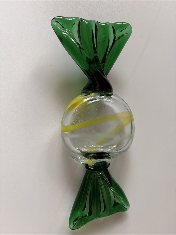 Vintage Murano Style Blown Glass  Large Wrapped Candy  7”